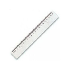 Rigla 20 cm transparenta